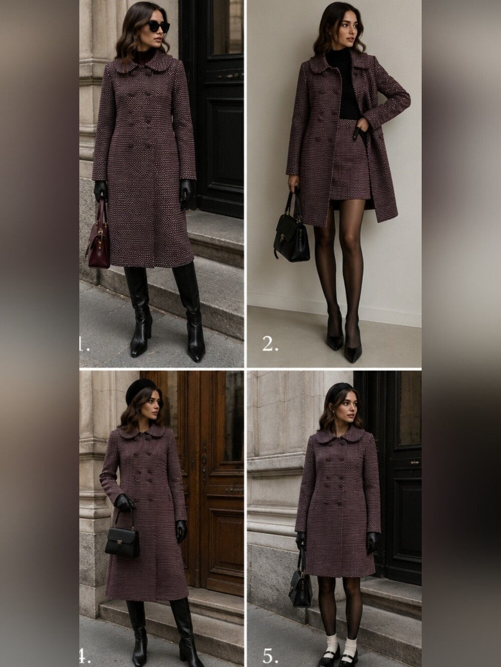 BANANA REPUBLIC 40% WOOL COAT   WITH SKIRT SIZE M